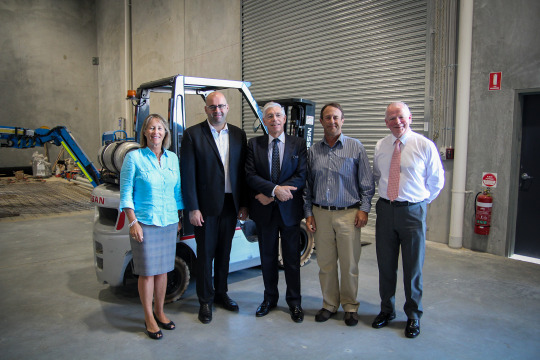 Bankstown City Council Mayor Kahl Ashfour with Globus Group directors and CEO Chris Burt